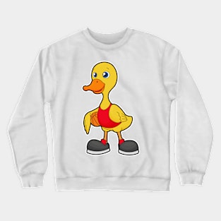 Duck as Basketball player with Basketball Crewneck Sweatshirt